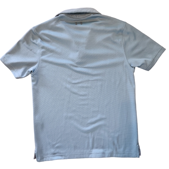 Men's Under Armour Heat Gear Teal Polo Shirt Size Medium - Picture 2 of 5